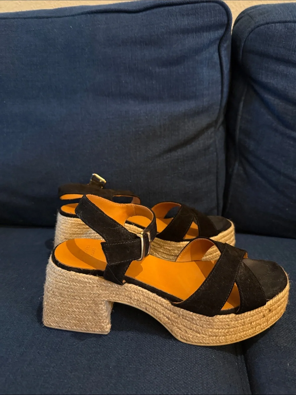 Sezane Manon Espadrilles Black - Size US 9